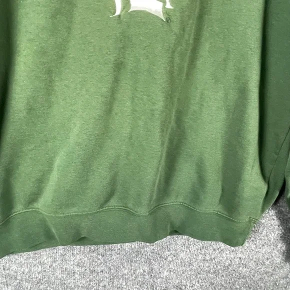 VTG Michigan State Spartans Sweatshirt Mens large Green Embrodiered Faded Y2K - Picture 8 of 13